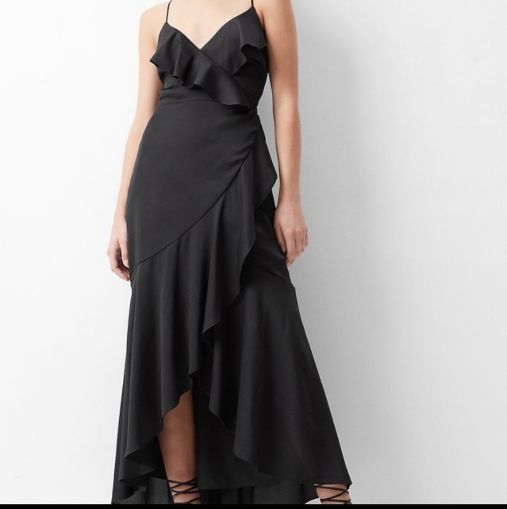 Express Satin Wrap Midi Dress - Wedding Guest - NWT - Sold Out - Picture 4 of 4